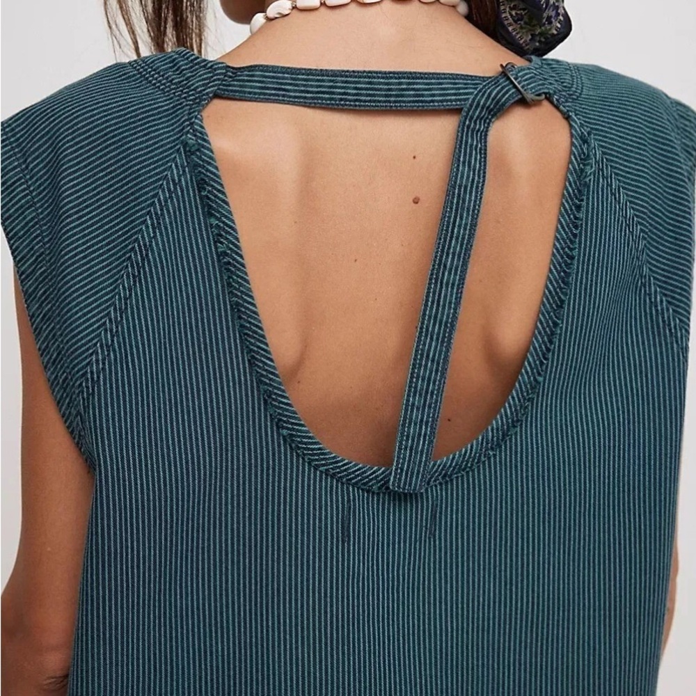 FREE PEOPLE WE THE FREE MADISON RAILROAD STRIPE TUNIC TOP NWT sz XL - Picture 4 of 6